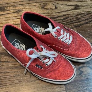 Ruby Red Glitter Vans